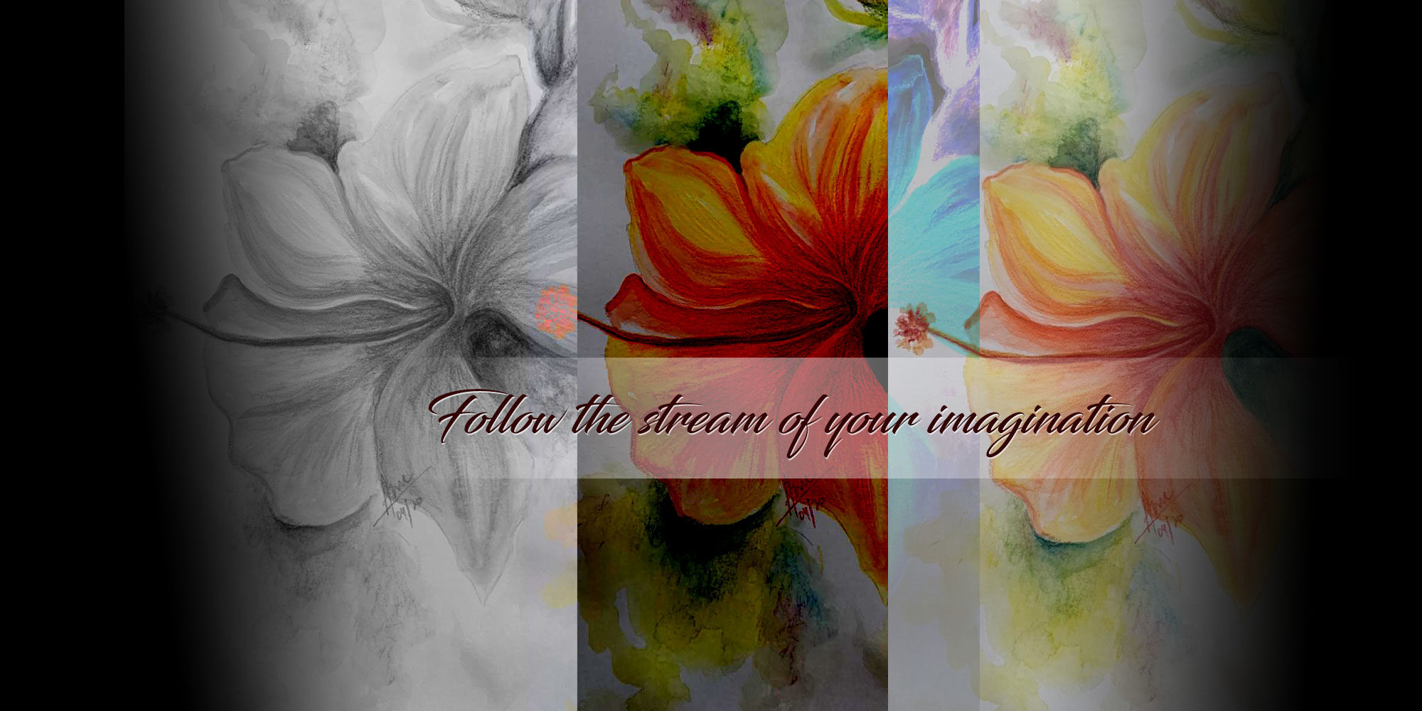 Follow the stream of your imagination.. Watercolors by Anu Ramachandran, Artist & Art Therapist